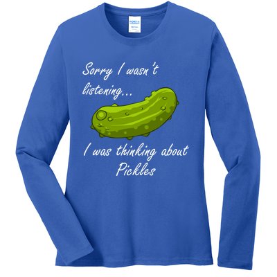 Thinking About Pickles Ferted Cucumber Gift Ladies Long Sleeve Shirt