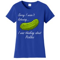 Thinking About Pickles Ferted Cucumber Gift Women's T-Shirt