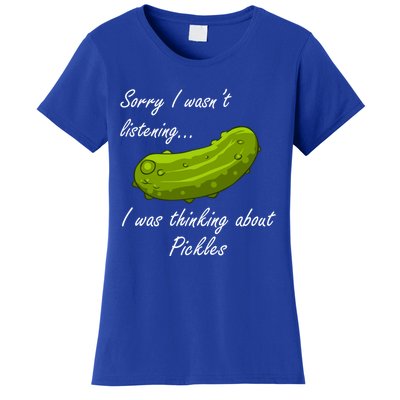 Thinking About Pickles Ferted Cucumber Gift Women's T-Shirt