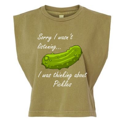 Thinking About Pickles Ferted Cucumber Gift Garment-Dyed Women's Muscle Tee