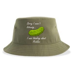 Thinking About Pickles Ferted Cucumber Gift Sustainable Bucket Hat