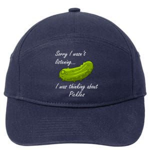 Thinking About Pickles Ferted Cucumber Gift 7-Panel Snapback Hat