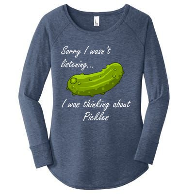 Thinking About Pickles Ferted Cucumber Gift Women's Perfect Tri Tunic Long Sleeve Shirt