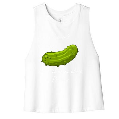 Thinking About Pickles Ferted Cucumber Gift Women's Racerback Cropped Tank