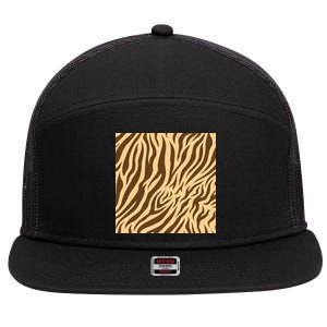 Tiger Animal Print 7 Panel Mesh Trucker Snapback Hat