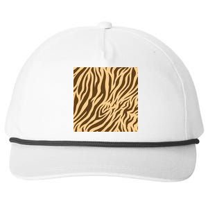 Tiger Animal Print Snapback Five-Panel Rope Hat