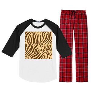 Tiger Animal Print Raglan Sleeve Pajama Set