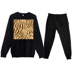 Tiger Animal Print Premium Crewneck Sweatsuit Set