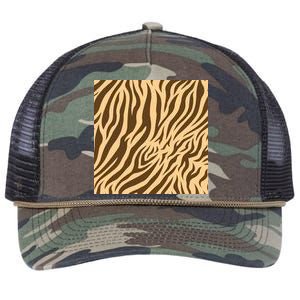 Tiger Animal Print Retro Rope Trucker Hat Cap