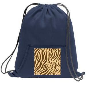 Tiger Animal Print Sweatshirt Cinch Pack Bag