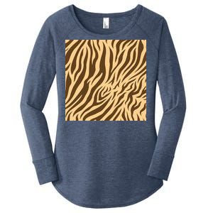 Tiger Animal Print Women's Perfect Tri Tunic Long Sleeve Shirt