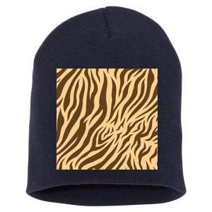 Tiger Animal Print Short Acrylic Beanie