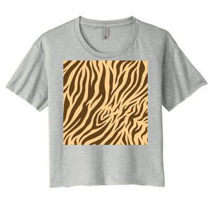 Tiger Animal Print Women's Crop Top Tee