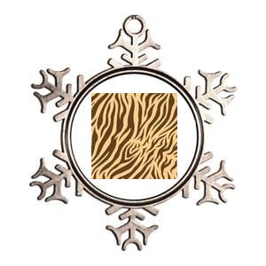 Tiger Animal Print Metallic Star Ornament