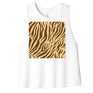 Tiger Animal Print Women's Racerback Cropped Tank