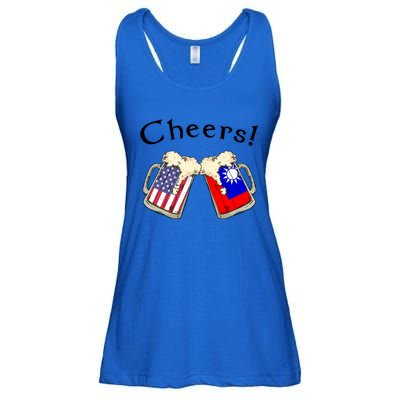 Taiwanese American Patriot Grown Country Cheers Beer Gift Ladies Essential Flowy Tank