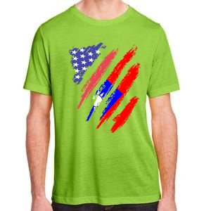 Taiwanese American Patriot Grown Heart Flag Stripes Gift Adult ChromaSoft Performance T-Shirt