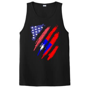 Taiwanese American Patriot Grown Heart Flag Stripes Gift PosiCharge Competitor Tank