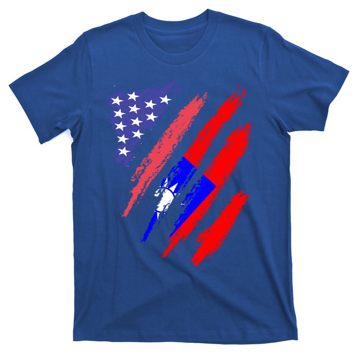 Taiwanese American Patriot Grown Heart Flag Stripes Gift T-Shirt