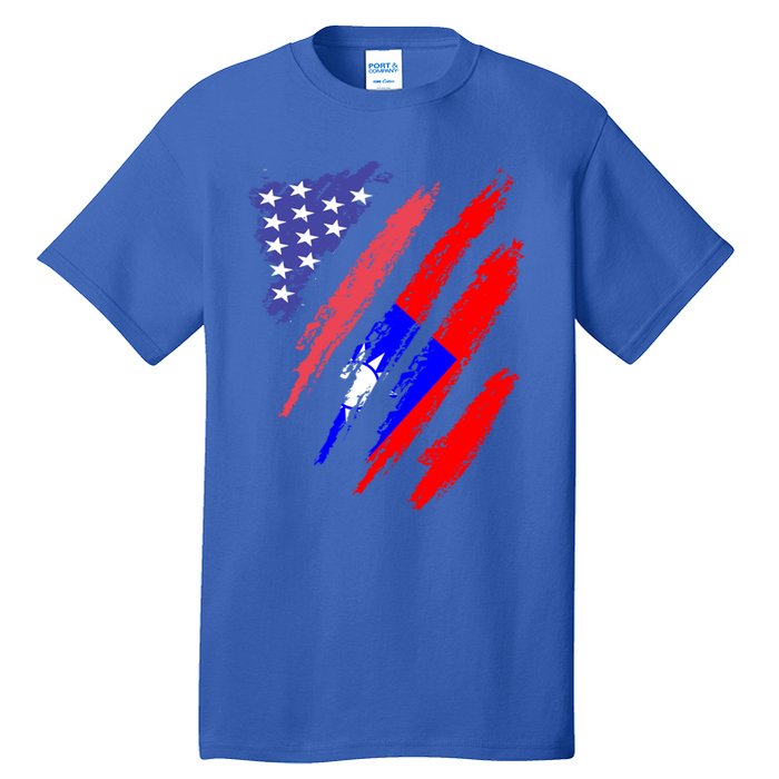 Taiwanese American Patriot Grown Heart Flag Stripes Gift Tall T-Shirt