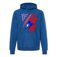 Taiwanese American Patriot Grown Heart Flag Stripes Gift Premium Hoodie