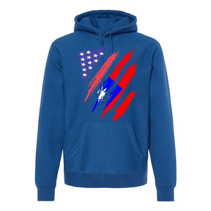 Taiwanese American Patriot Grown Heart Flag Stripes Gift Premium Hoodie