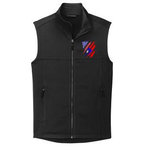 Taiwanese American Patriot Grown Heart Flag Stripes Gift Collective Smooth Fleece Vest