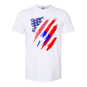 Taiwanese American Patriot Grown Heart Flag Stripes Gift Softstyle CVC T-Shirt