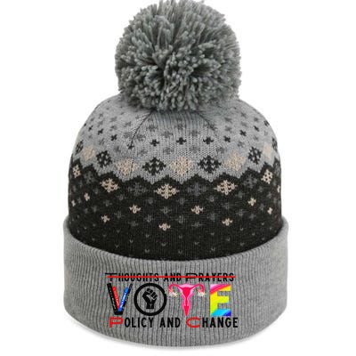 Thoughts And Prayers Vote Policy And Change Equality Rights The Baniff Cuffed Pom Beanie