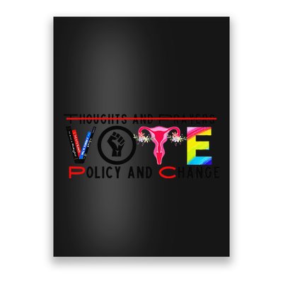 Thoughts And Prayers Vote Policy And Change Equality Rights Poster