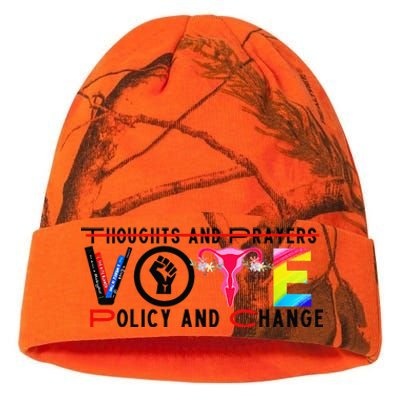 Thoughts And Prayers Vote Policy And Change Equality Rights Kati Licensed 12" Camo Beanie