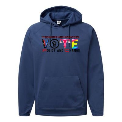 Thoughts And Prayers Vote Policy And Change Equality Rights Performance Fleece Hoodie