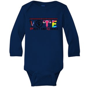 Thoughts And Prayers Vote Policy And Change Equality Rights Baby Long Sleeve Bodysuit