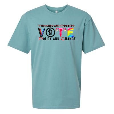 Thoughts And Prayers Vote Policy And Change Equality Rights Sueded Cloud Jersey T-Shirt