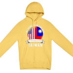 Taiwanese American Patriot Grown Proud Home Usa Flags Gift Premium Pullover Hoodie