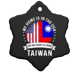 Taiwanese American Patriot Grown Proud Home Usa Flags Gift Ceramic Star Ornament