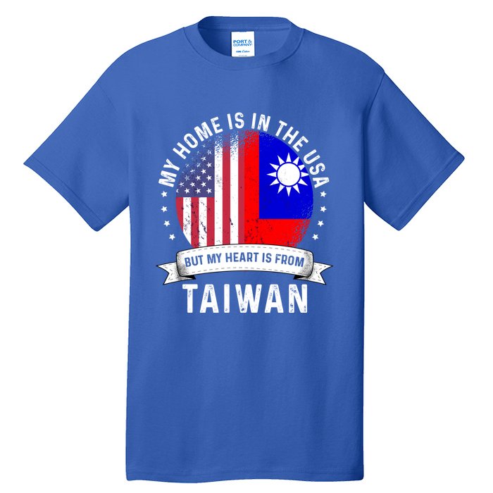 Taiwanese American Patriot Grown Proud Home Usa Flags Gift Tall T-Shirt