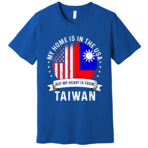 Taiwanese American Patriot Grown Proud Home Usa Flags Gift Premium T-Shirt