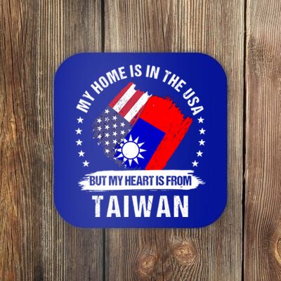 Taiwanese American Patriot Grown Proud My Heart Is From Great Gift Coaster