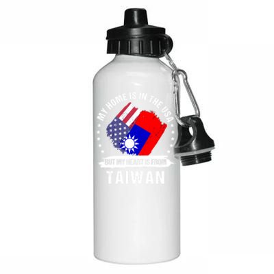 Taiwanese American Patriot Grown Proud My Heart Is From Great Gift Aluminum Water Bottle 