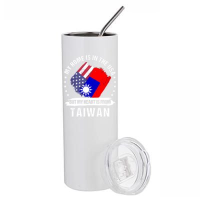 Taiwanese American Patriot Grown Proud My Heart Is From Great Gift Stainless Steel Tumbler