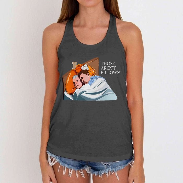 Those ArenT Pillows Funny Thanksgiving Meme Turkey Pie Women's Knotted Racerback Tank