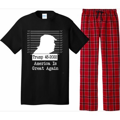 Trump Arrested Prisoner Jail Mug Shot Pajama Set