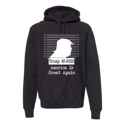 Trump Arrested Prisoner Jail Mug Shot Premium Hoodie