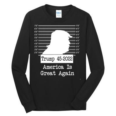 Trump Arrested Prisoner Jail Mug Shot Tall Long Sleeve T-Shirt