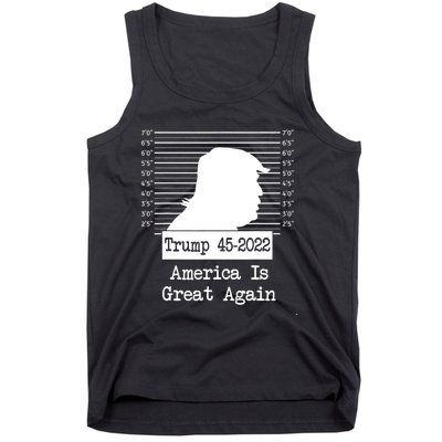 Trump Arrested Prisoner Jail Mug Shot Tank Top