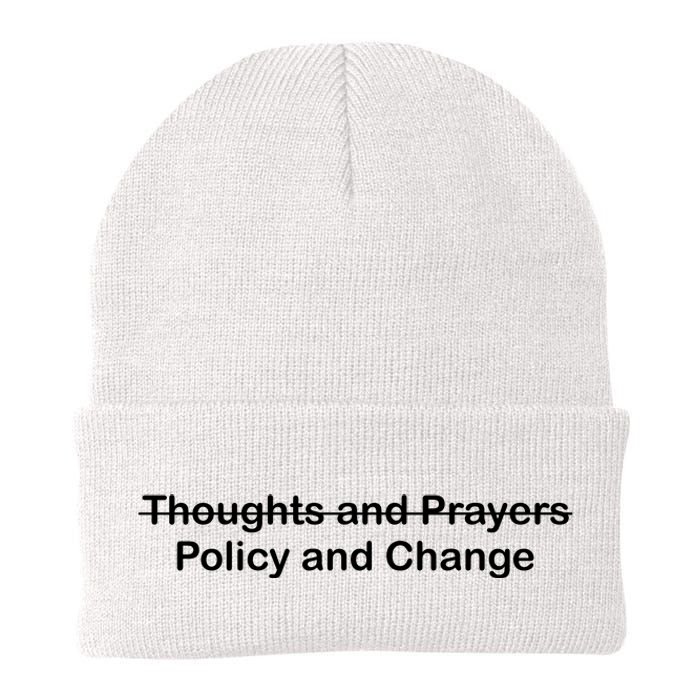 Thoughts And Prayers, Policy And Change Knit Cap Winter Beanie