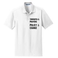 Thoughts And Prayers Policy And Change Dry Zone Grid Polo