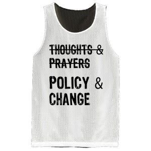 Thoughts And Prayers Policy And Change Mesh Reversible Basketball Jersey Tank