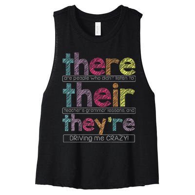 There Are People Who DidnT Listen To Their Teachers Grammar Women's Racerback Cropped Tank